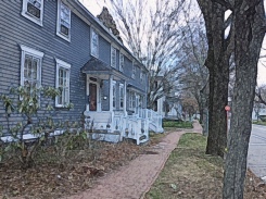 Historic Kingston Houses and Brick Sidewalk