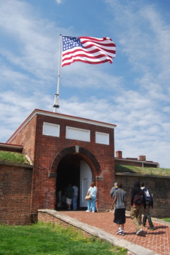 US Flag Flying over Fort McHenry